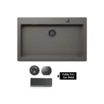 Silver Stone with Trim Gun Metal